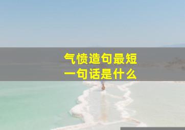 气愤造句最短一句话是什么