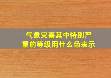 气象灾害其中特别严重的等级用什么色表示