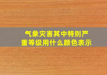 气象灾害其中特别严重等级用什么颜色表示