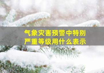 气象灾害预警中特别严重等级用什么表示