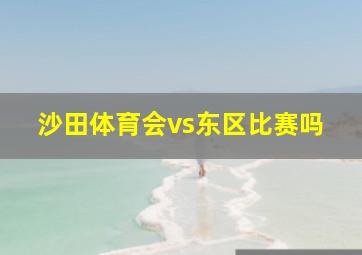 沙田体育会vs东区比赛吗