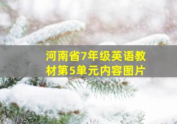 河南省7年级英语教材第5单元内容图片