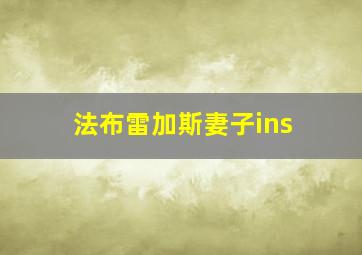 法布雷加斯妻子ins