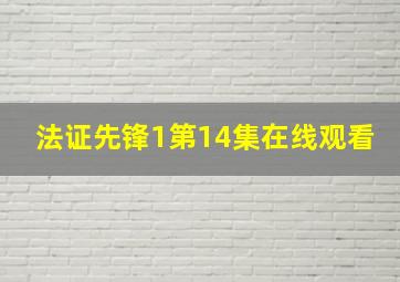 法证先锋1第14集在线观看