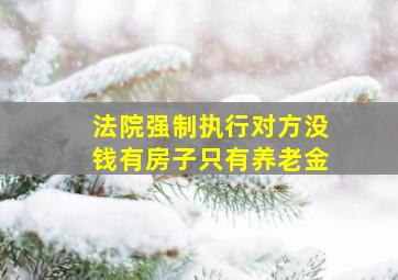 法院强制执行对方没钱有房子只有养老金