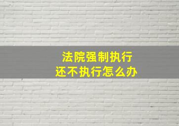 法院强制执行还不执行怎么办