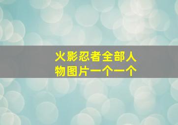 火影忍者全部人物图片一个一个