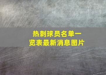 热刺球员名单一览表最新消息图片