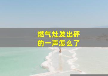 燃气灶发出砰的一声怎么了