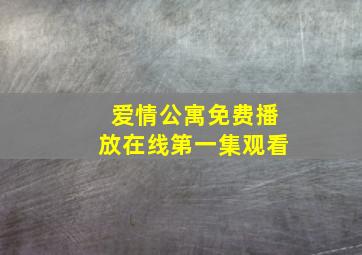 爱情公寓免费播放在线第一集观看