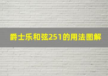 爵士乐和弦251的用法图解