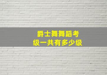 爵士舞舞蹈考级一共有多少级