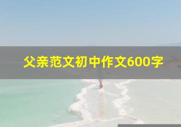 父亲范文初中作文600字