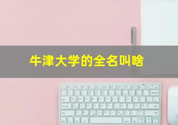 牛津大学的全名叫啥