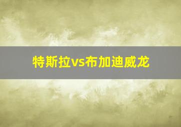 特斯拉vs布加迪威龙