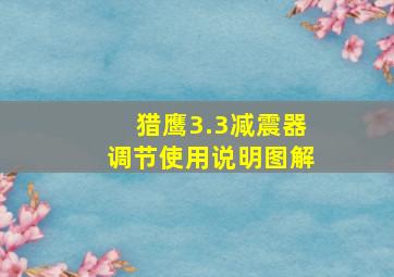 猎鹰3.3减震器调节使用说明图解