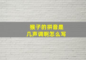 猴子的拼音是几声调啊怎么写