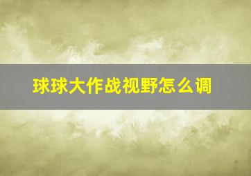 球球大作战视野怎么调