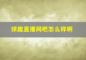 球趣直播网吧怎么样啊