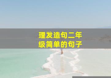 理发造句二年级简单的句子