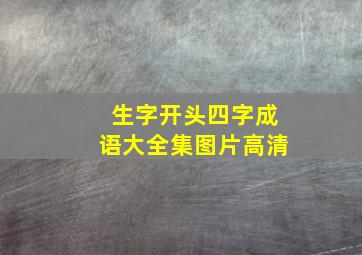 生字开头四字成语大全集图片高清