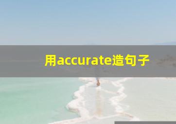 用accurate造句子