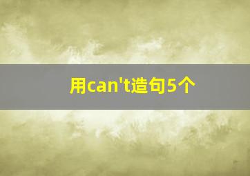 用can't造句5个