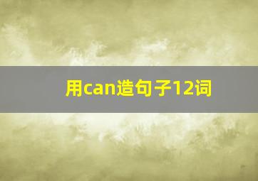 用can造句子12词