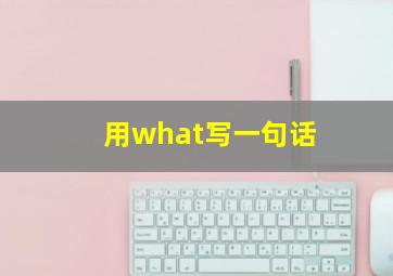 用what写一句话