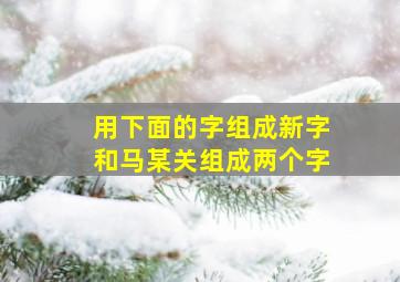 用下面的字组成新字和马某关组成两个字