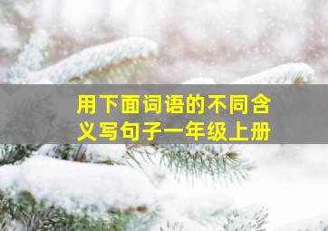 用下面词语的不同含义写句子一年级上册