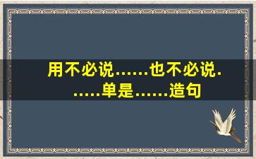 用不必说......也不必说......单是......造句100字