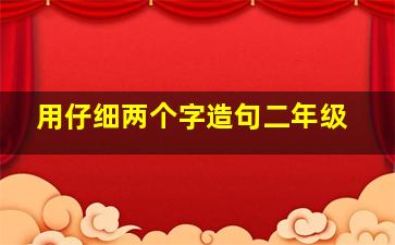 用仔细两个字造句二年级