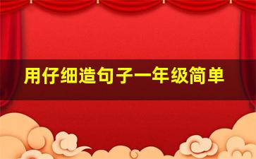 用仔细造句子一年级简单