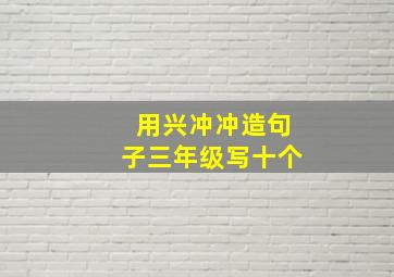 用兴冲冲造句子三年级写十个