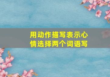 用动作描写表示心情选择两个词语写