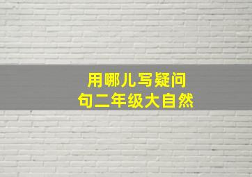 用哪儿写疑问句二年级大自然