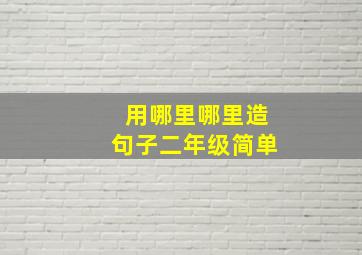 用哪里哪里造句子二年级简单