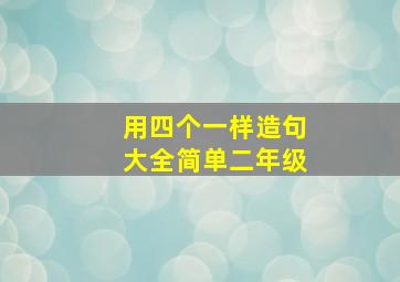 用四个一样造句大全简单二年级