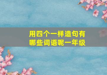 用四个一样造句有哪些词语呢一年级