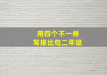 用四个不一样写排比句二年级