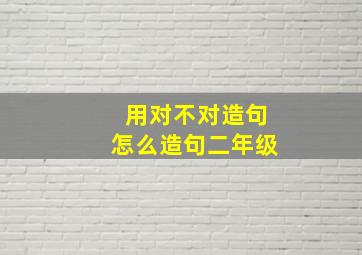 用对不对造句怎么造句二年级