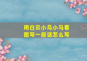 用白云小鸟小马看图写一段话怎么写