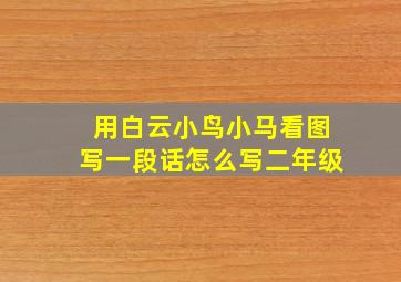 用白云小鸟小马看图写一段话怎么写二年级