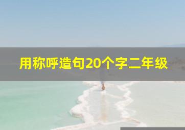 用称呼造句20个字二年级