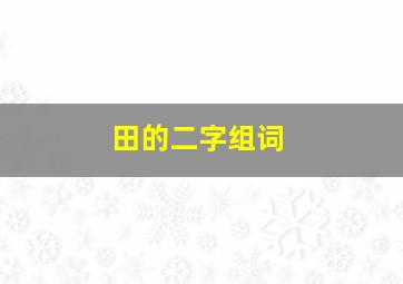 田的二字组词