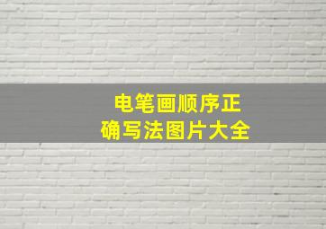 电笔画顺序正确写法图片大全