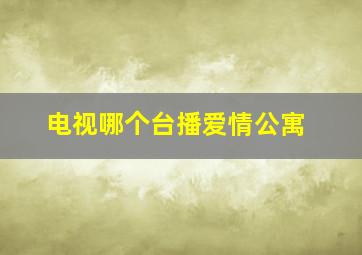 电视哪个台播爱情公寓