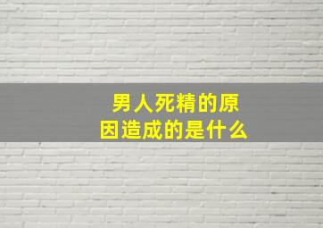 男人死精的原因造成的是什么