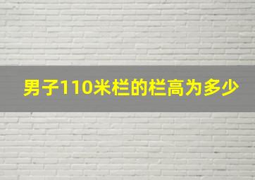 男子110米栏的栏高为多少